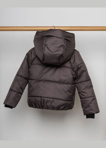 Темно-коричнева демісезонна куртка демісезонна люкс No Brand