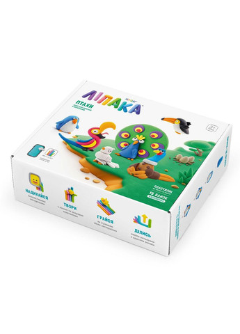 Меганабір самозатвердіючого пластиліну Липака – Птахи Lipaka (365750770)