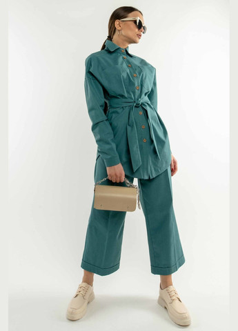 Бирюзовая повседневный рубашка RiMari