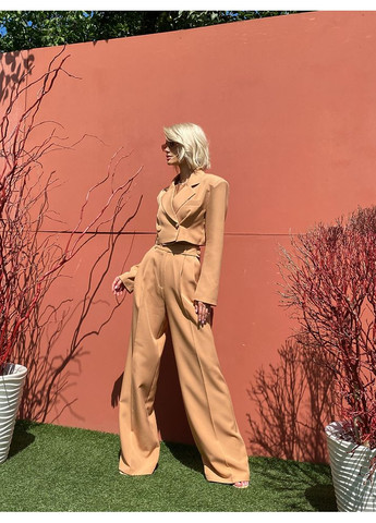 Жіночий костюм MELANIA (кроп-жакет + брюки палаццо) (mil458) milirud (365860058)