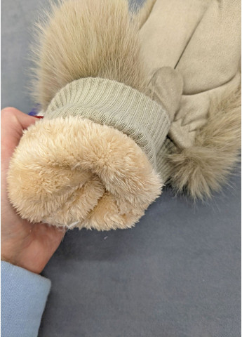 Меховые перчатки с утеплением и удобным манжетом InFashion Рукавиці (364631172)