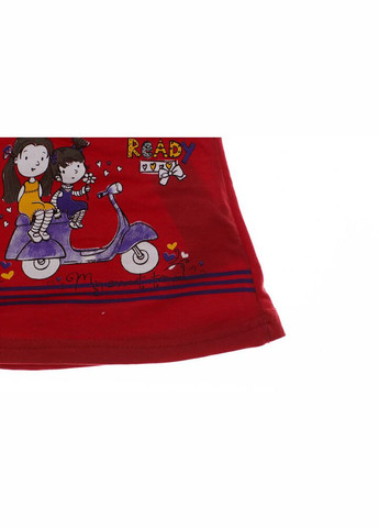 Червоний літній футболка з шортами для дівчинки трикотажні 92 см (32525) BABYKROHA