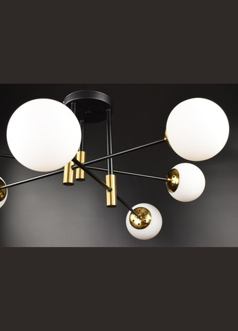 Люстра потолочная на 6 лампочек 26795 Черный 32х85х85 см. Sunnysky (364492027)