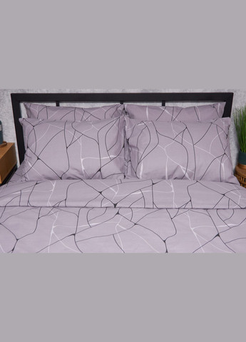 Комплект постельного белья Бязь Gold Люкс полуторный 143х210 наволочки 2х70х70 (MS-820002770) Moon&Star Graphite (288536019)