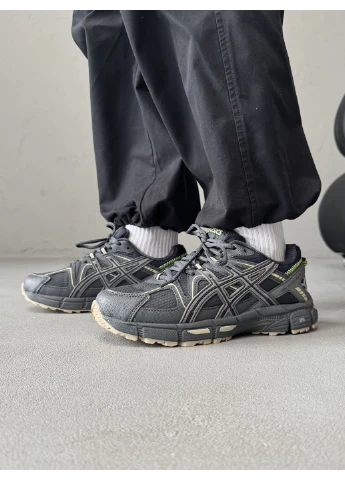 Серые демисезонные кроссовки мужские asics gel-kahana 8 gtx grey/green асикс гель кахано 8 серые No Brand