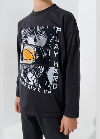 Графитовый демисезонный лонгслив LAWA