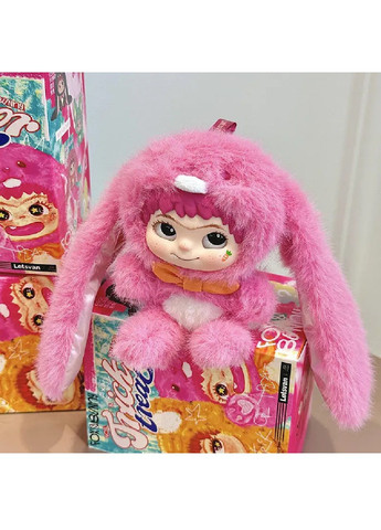 Мягкая плюшевая игрушка брелок длинноухий заяц Вакуку Лабубу с петлей для подвешивания на рюкзак сумку (481239-Prob) Розовая Unbranded (358494933)