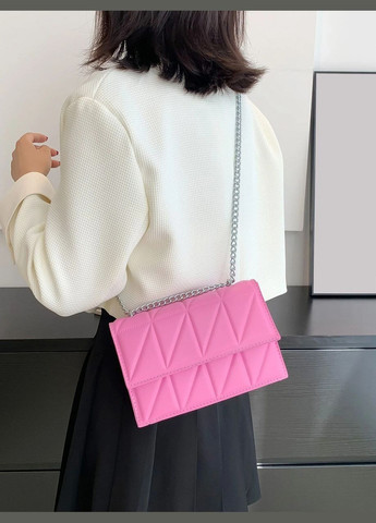 Женская сумка кросс-боди на цепочке розовая No Brand (290665301)