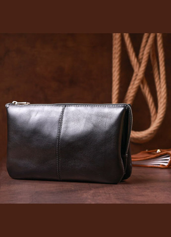 Мужской кожаный большой клатч с ремнём на руку 705610 Grande Pelle (303831485)