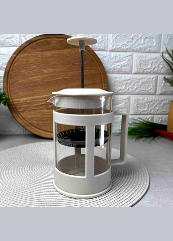 Бежевий заварник френч-прес 800 мл для чаю та кави Fresh Ardesto (304771087)