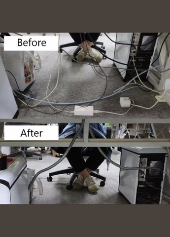 Органайзер кабеля фиксатор стяжка хомут держатель защита для проводов 2 м 10 мм Чёрный Lencent (340276248)