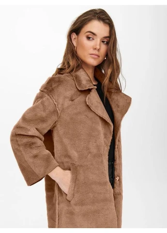 Комбіноване пальто onldaniella long fur coat otw 15239474-toasted coconut коричневий 15239474-toasted coconut Only