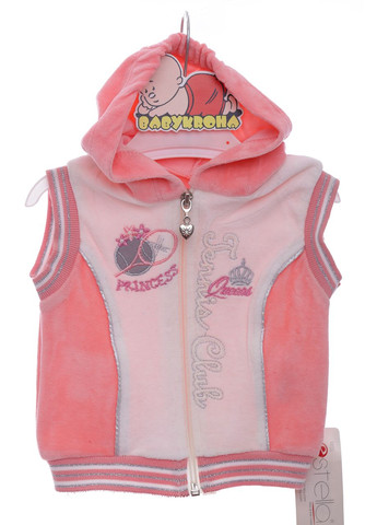 Бежевый демисезонный костюм с длинным рукавом для девочки велюровый королева персиковый 62 см (37208) BABYKROHA