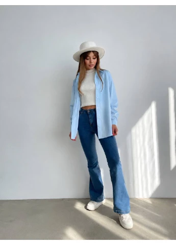 Сорочка котон базова oversize DK/DL Мода без кордонів (397031619)