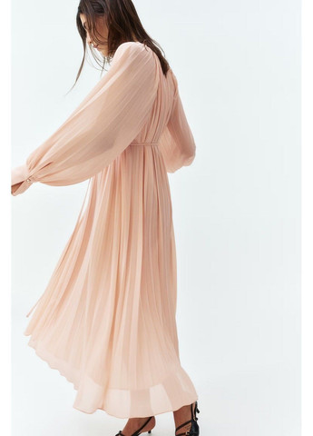 Розовое кэжуал платье H&M однотонное