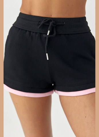 Шорти з ефектом подвійного шару – сірий колір Lurex (335077165)