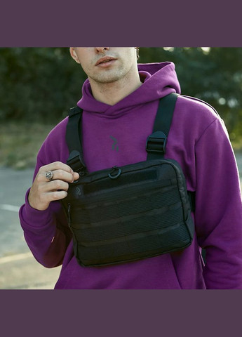 Чорна чоловіча сумка тактична нагрудна, Нагрудна сумка кобура, Сумка ЗСУ, Сумка через плече військова No Brand (329444782)