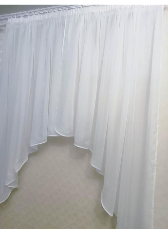 Кухня тюль арка Льон канвас біла 550х170 No Brand (353830022)