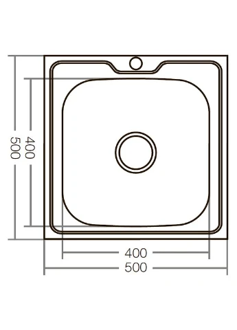 Кухонная мойка накладная Z505006-160E (satin) (ZX1609) Zerix (315152093)