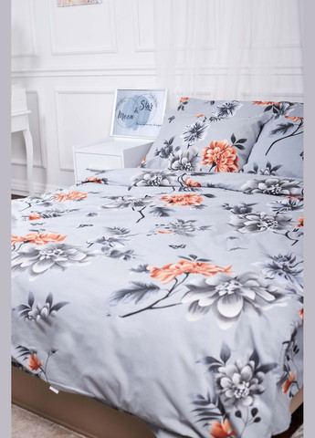 Комплект постільної білизни сімейний 143х210х2 наволочки 2х50х70 Ranforce Elite (MS-820000096) Moon&Star Piwonie (284415980)