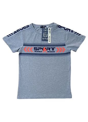 Серый летний летний костюм (комплект) для мальчика с шортами Ke Yi Qi