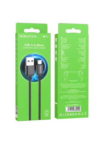 Кабель charging data cable for Micro Black (6974443389029) Borofone BX87 Sharp (372677870)
