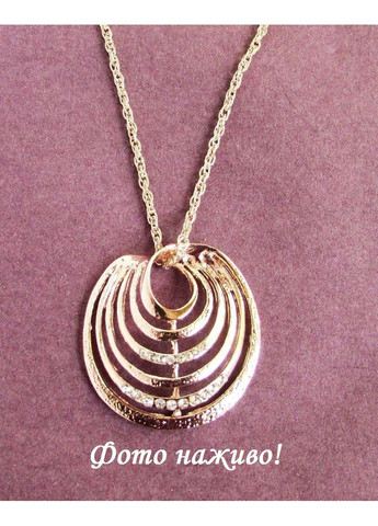 Набір кулон на ланцюгу і сережки спіраль, 2165 No Brand (366891459)