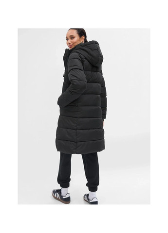 Чорна куртка жіноча long puffer coat black 724331-00 Gap