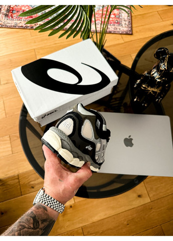 Сірі Осінні кросівки чоловічі і жіночі asics gel-nyc 1090 white black grey | асікс гель-нюк сірі білі чорні No Brand