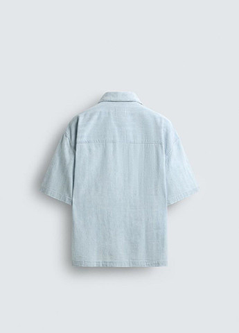 Светло-голубой рубашка однотонная Zara