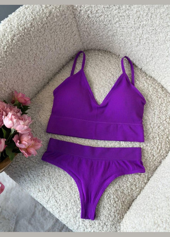 Фиолетовый демисезонный женский комплект нижнего белья безшовный 2063 фиолет m фиолетовый GT