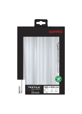 Шторка для ванной и душа Ricco 180x200 см, полиэстер (10.43814) Spirella (334004715)