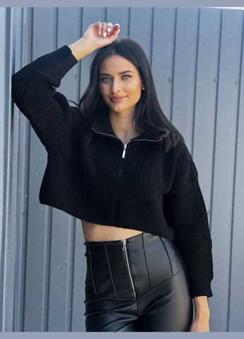 Черный демисезонный свитер женский No Brand