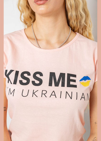 Женская футболка с патриотическим принтом, 244R2213-1 Ager - (365078237)