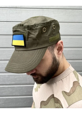 Бейсболка кепка хаки с липучкой и флагом украины тактическая мужская военная летняя для рыбалки ссу No Brand (402871562)