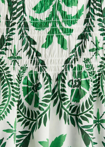 Зеленое кэжуал платье H&M с абстрактным узором