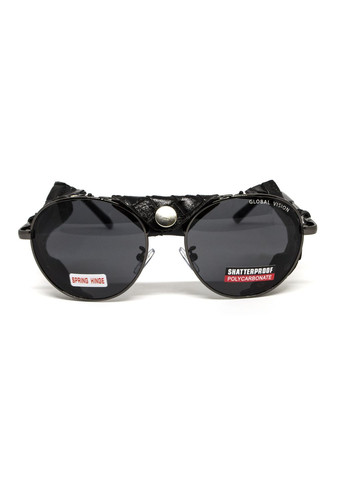 Очки защитные Aviator-5 GunMetal (gray), серые в темной оправе со съемным уплотнителем из синтетической "кожи" Global Vision (319705148)