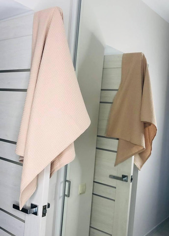 Банное полотенце вафельное 70×140 см Vishnya бежевый