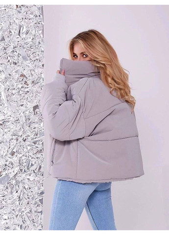 Світло-сіра зимня куртка жіноча пило-водо відштовхуюча Style Point