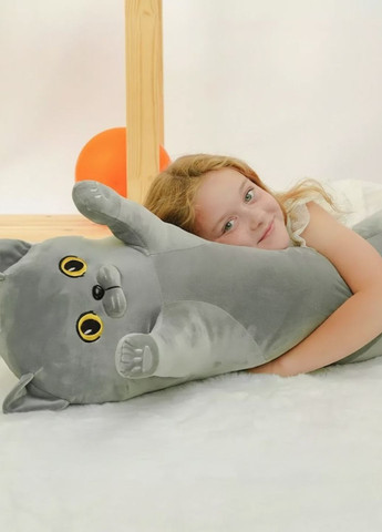 Плюшевий кіт батон 110 см м'яка іграшка подушка My Kigu (370991437)