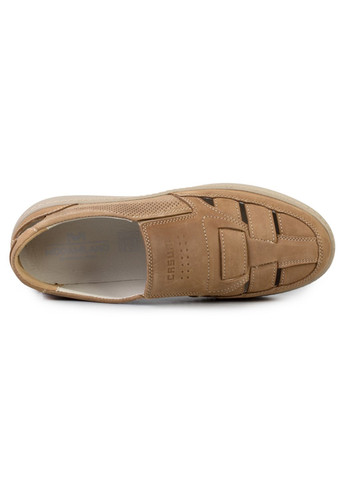 Бежевые повседневные туфли мужские бренда 9200501_(1) ModaMilano без шнурков