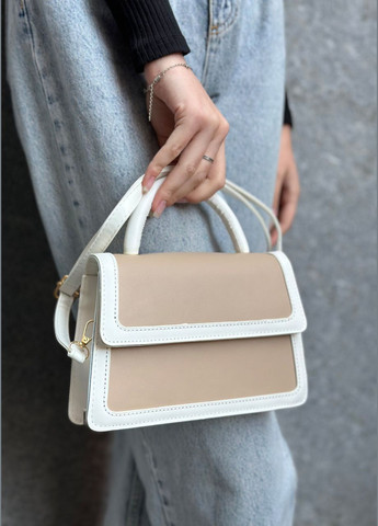 Женская сумка бежевая 3813 кросс-боди No Brand (306709442)