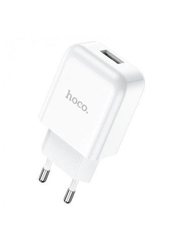Мережевий зарядний пристрій N2 Vigour з 1 USB/2.1 A з гнучким кабелем Type-C Білий Hoco (337351796)