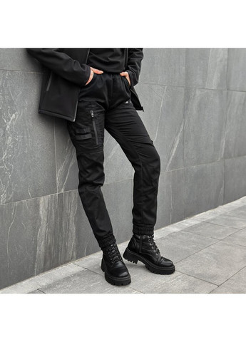 Штани-карго Papin Brodyaga Жіночі Чорний Pobedov (301788927)