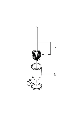 Туалетный ершик в комплекте Bau Cosmopolitan Neutral (40463001) Grohe (322005497)