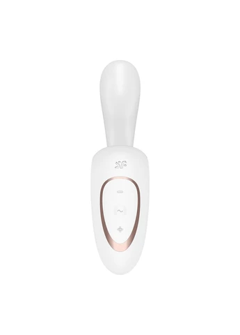Вибратор вагинальный для точки G с отростком для клитора белого цвета G for Goddess 1 Satisfyer (382846221)
