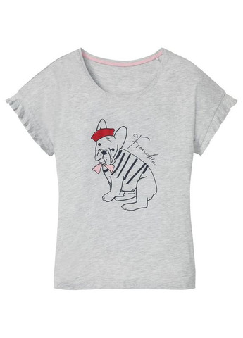 Сіра піжама (футболка і шорти) для жінки 365945 сірий Esmara