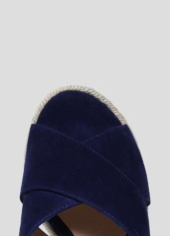 Синие золотистые кожаные босоножки на платформе Stuart Weitzman