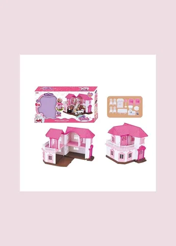 Игровой домик Счастливая семья, подсветка, мебель. Pink (81943) Yufeng (340910111)
