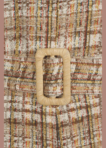 Стильний твідовий комбінезон румпер Sandro румпер комбінезон шорти комбінезон-шорти смужка бежевий святковий, коктейльний, повсякденний, карнавальний, вечірній, діловий, домашній, пляжний, кежуал поліестер